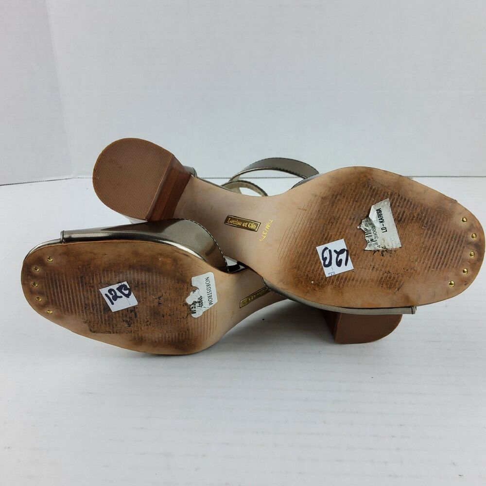 Louise Et Cie Women's Lo-Karisa Metallic Bronze Heels Sandals Size 7.5M - Picture 8 of 8